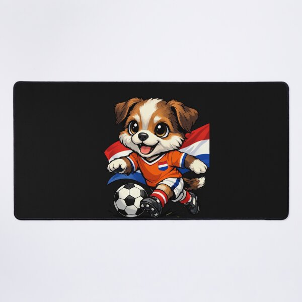 Item preview, Dutch Soccer Dog Mascot Netherlands Flag designed and sold by Tsugraf Designs.