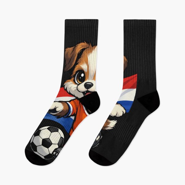 Item preview, Dutch Soccer Dog Mascot Netherlands Flag designed and sold by Tsugraf Designs.
