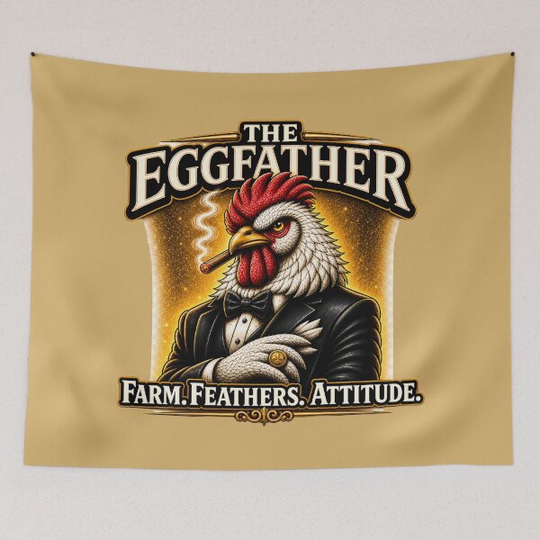 Item preview, The Eggfather Mafia Chicken Funny Rooster T-Shirt designed and sold by heritagecartel.