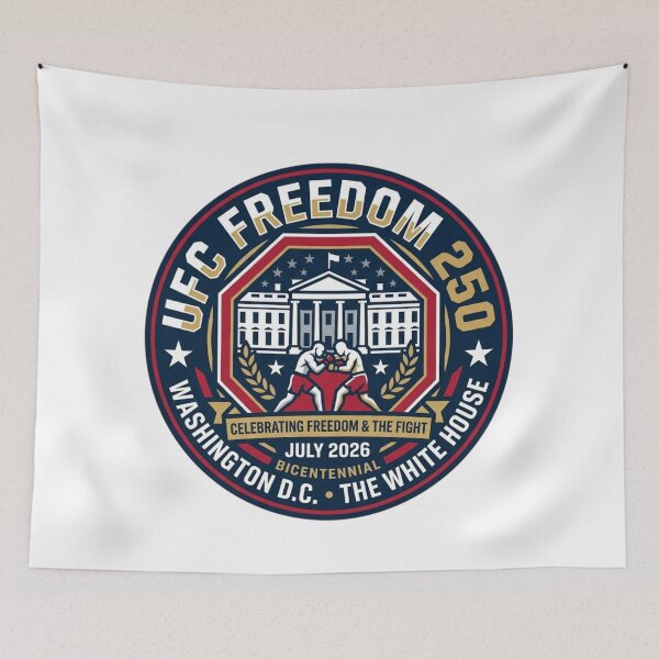Item preview, UFC Freedom 250 Emblem: Celebrating Freedom and the Fight - White House 2026 designed and sold by FarDesign.