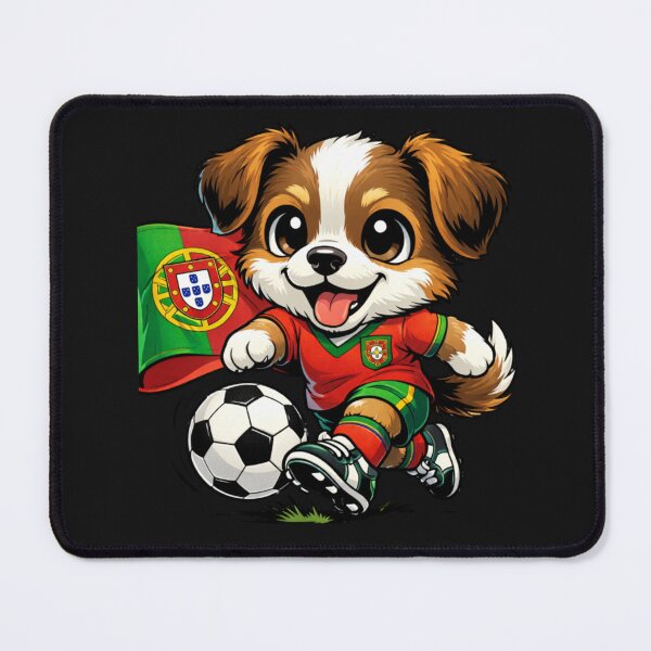 Item preview, Cute Dog Portugal Soccer Fan Football Player designed and sold by Tsugraf Designs.