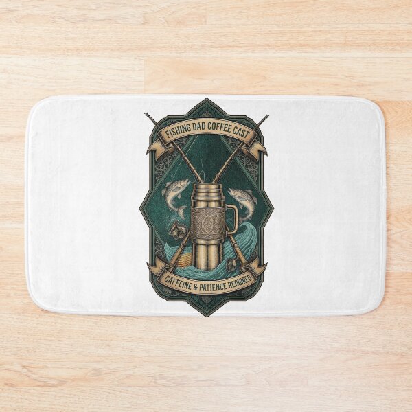 Item preview, Caffeine & Patience Required Funny Fishing Dad Gift designed and sold by YMLux.