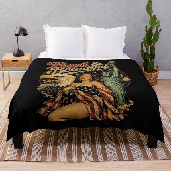 Item preview, Bad and Beautiful Patriotic Woman Eagle Statue of Liberty Stars designed and sold by graphixpolash.