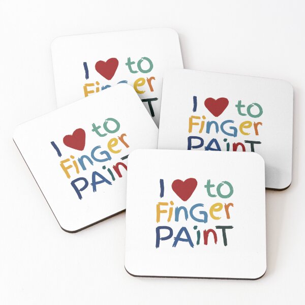 Item preview, I Love To Finger Paint - Colorful Handwritten with Playful Brush designed and sold by ModdiesColors.