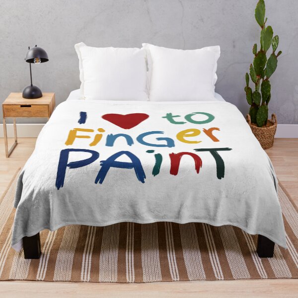 Item preview, I Love To Finger Paint - Colorful Handwritten with Playful Brush designed and sold by ModdiesColors.