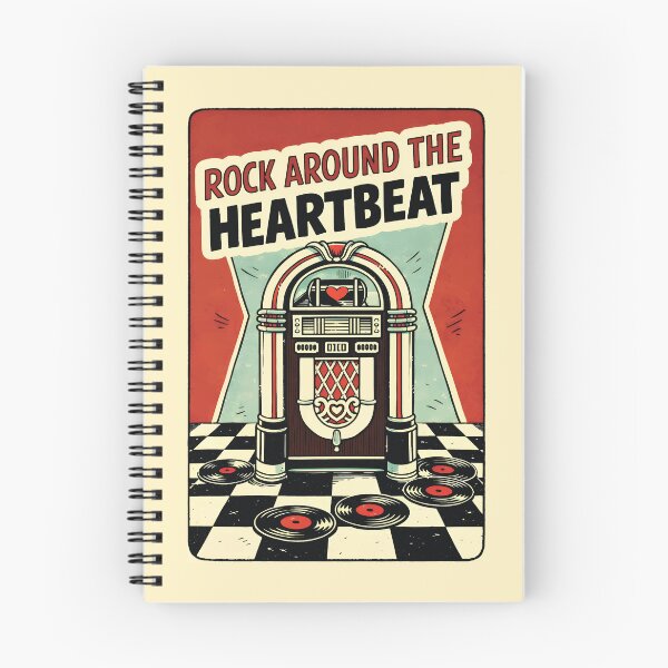 Item preview, Rock Around the Heartbeat Vintage Jukebox Valentine designed and sold by RamyGallery.