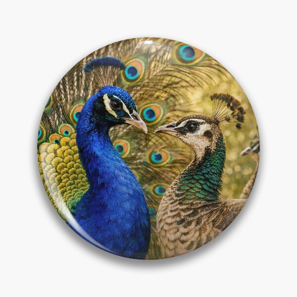 Item preview, Male and Female Peacock Flirting designed and sold by CarolM.