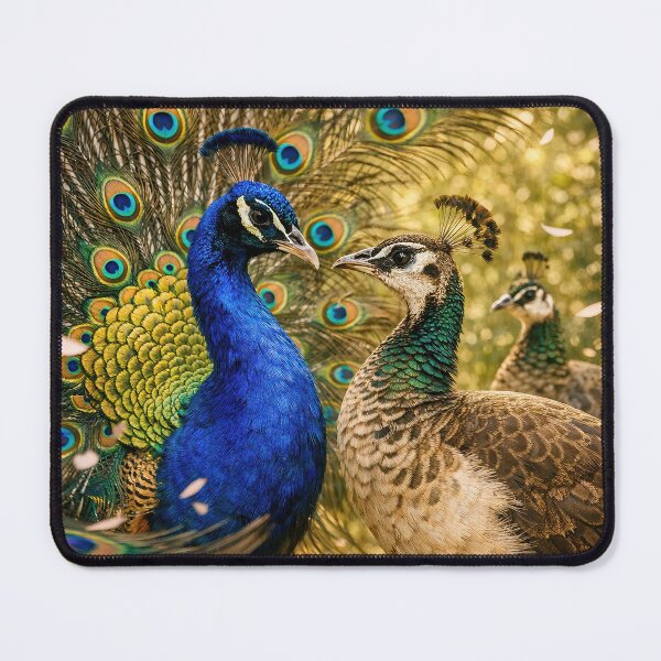 Item preview, Male and Female Peacock Flirting designed and sold by CarolM.