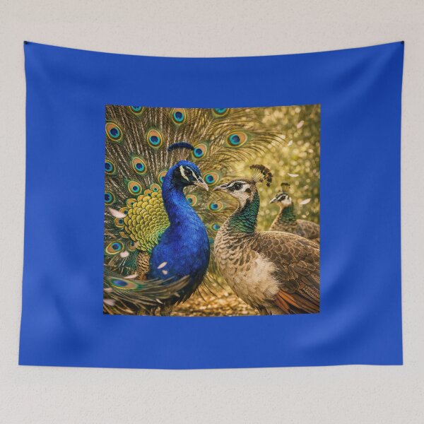 Item preview, Male and Female Peacock Flirting designed and sold by CarolM.