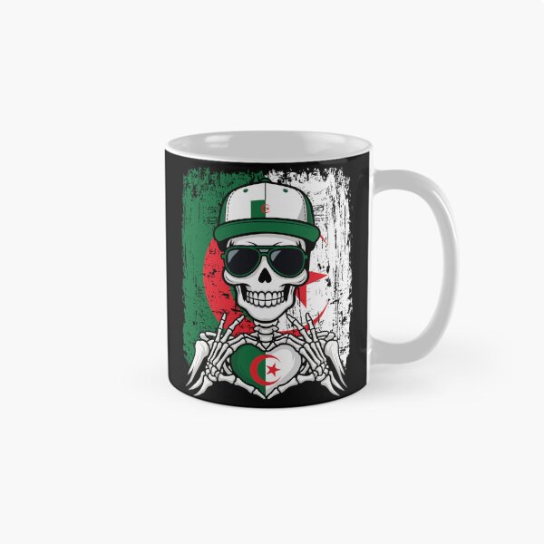 Artikelvorschau, T-Shirt mit Skelett-Motiv und Stolz auf Algerien entworfen und verkauft von Colorful Designs.