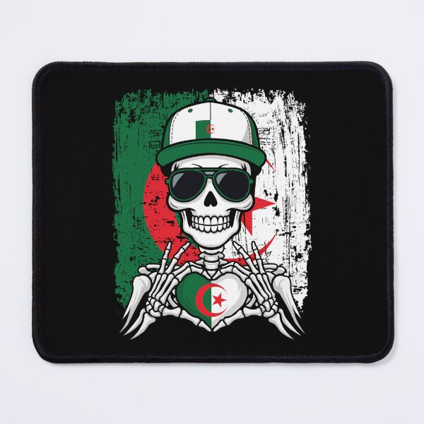 Item preview, Algeria Pride Skeleton Art Tee designed and sold by Colorful Designs.