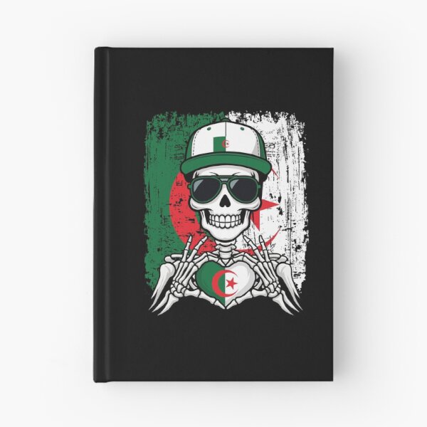 Artikelvorschau, T-Shirt mit Skelett-Motiv und Stolz auf Algerien entworfen und verkauft von Colorful Designs.