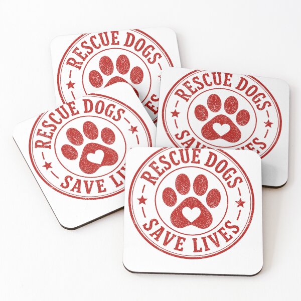 Item preview, Rescue Dogs Save Lives – Vintage Rescue Dog Lover Design designed and sold by DailyTrendFinds.