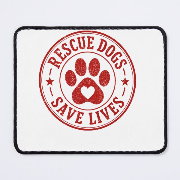 Item preview, Rescue Dogs Save Lives – Vintage Rescue Dog Lover Design designed and sold by DailyTrendFinds.