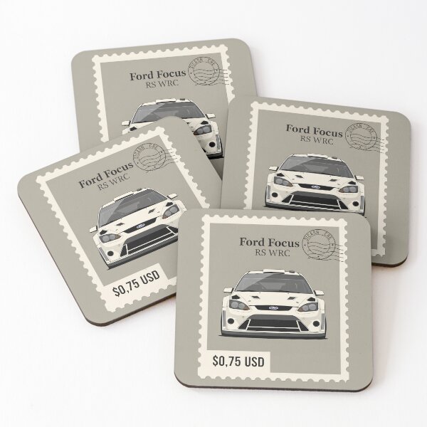 Item preview, Ford Focus Rally Car Vintage Postage Stamp Art designed and sold by Motorline44.