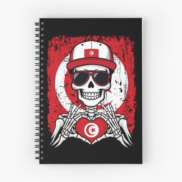 Item preview, Tunisia Pride Skeleton Art Tee designed and sold by Colorful Designs.