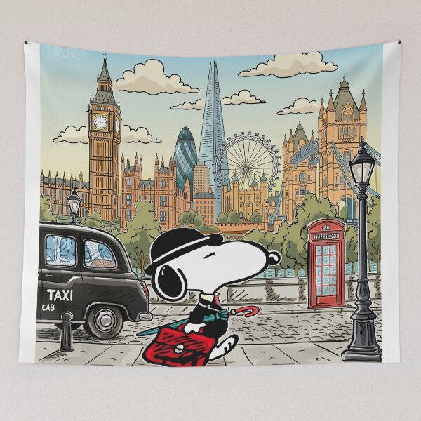 Item preview, Famous Cartoon Dog in London designed and sold by RossInkArt.