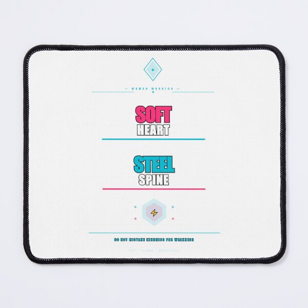 Item preview, Soft Heart Steel Spine Strong Woman Warrior Feminist Gift designed and sold by Mega-Shopping.