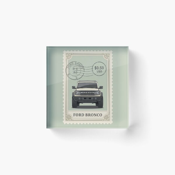Item preview, Ford Bronco Verde Menta Arte de Sello Postal Vintage de Lujo designed and sold by Motorline44.