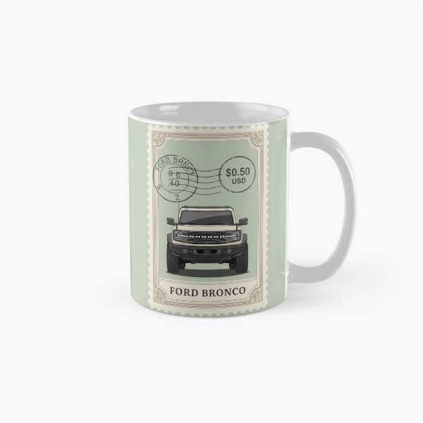 Item preview, Ford Bronco Mint Green Luxury Vintage Postage Stamp Art designed and sold by Motorline44.