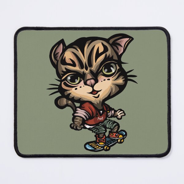 Item preview, SKATER TABBY: Radical Cat in Red Hoodie / 滑板酷貍:紅帽 T 街頭風貍花貓 / スケーター・タビー:赤いパーカーを着たファンキーなサバトラ猫 designed and sold by MeowdelStudio.