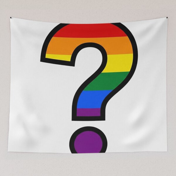 Artikelvorschau, Regenbogen-Pride-Fragezeichen LGBTQ+-Symbol entworfen und verkauft von Owcomm.