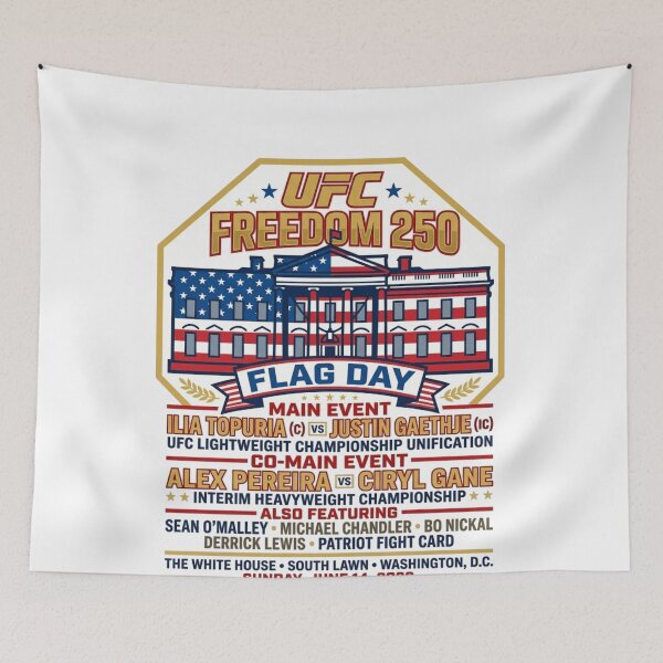 Item preview, UFC Freedom 250: Flag Day Fight Card - White House South Lawn 2026 designed and sold by FarDesign.