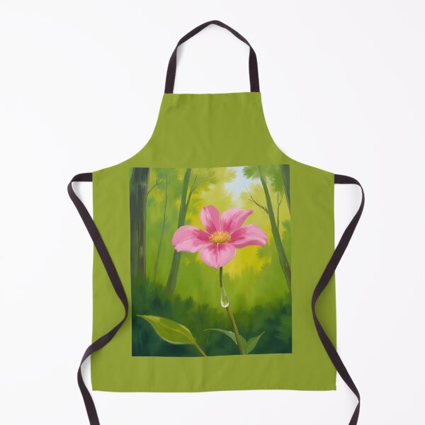 Item preview, Pink Flower Oil Painting with Morning Dewdrop designed and sold by NinaVibeStudio.
