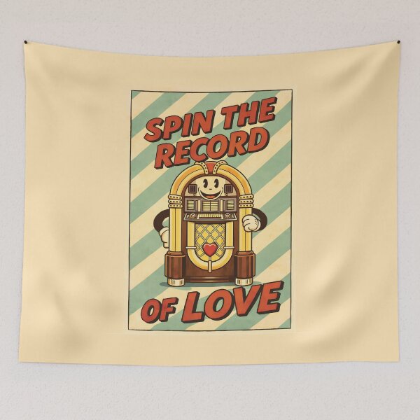 Item preview, Spin the Record of Love Happy Jukebox designed and sold by RamyGallery.