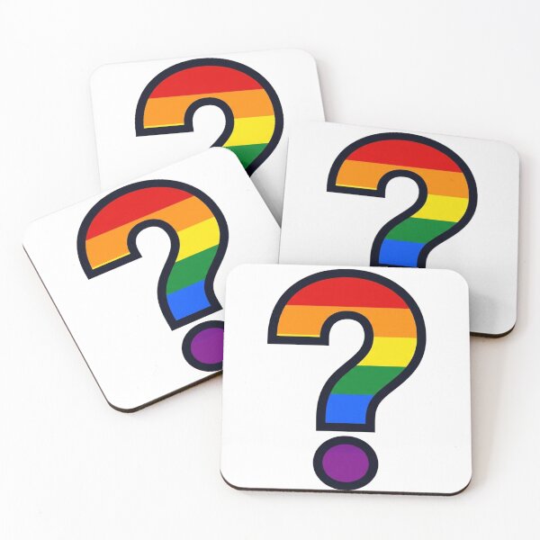 Item preview, Rainbow Pride Question Mark LGBTQ+ Identity Symbol designed and sold by Owcomm.