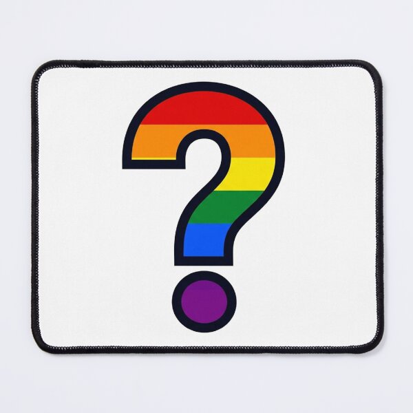 Item preview, Rainbow Pride Question Mark LGBTQ+ Identity Symbol designed and sold by Owcomm.