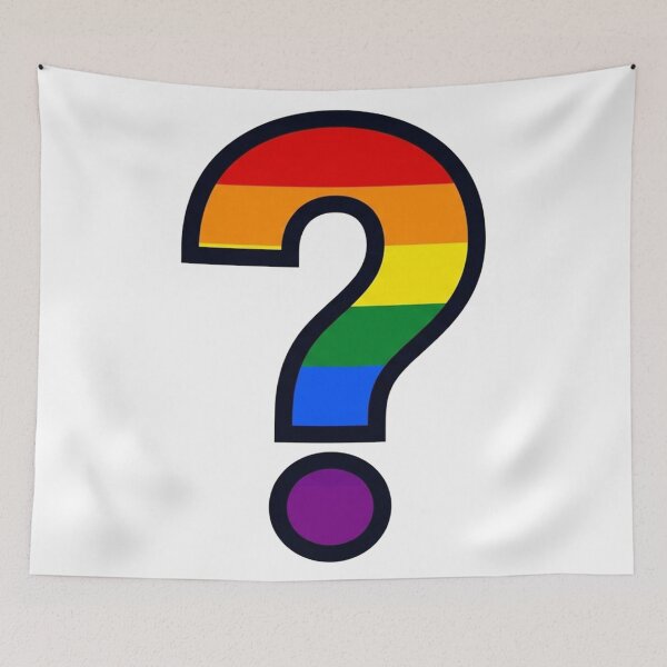 Item preview, Rainbow Pride Question Mark LGBTQ+ Identity Symbol designed and sold by Owcomm.