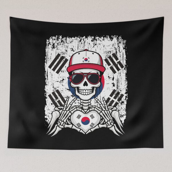 Item preview, South Korea  Pride Skeleton Art Tee designed and sold by Colorful Designs.