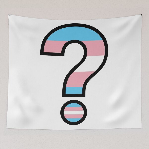 Item preview, Transgender Pride Flag Question Mark Symbol LGBTQ+ Identity Art designed and sold by Owcomm.