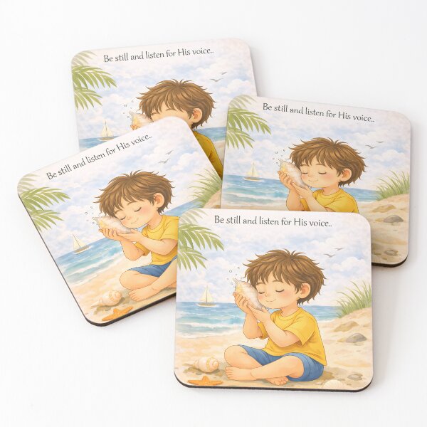 Item preview, Axel Personalized Christian Boy Be Still Beach Nursery Art designed and sold by LoveNurseries.