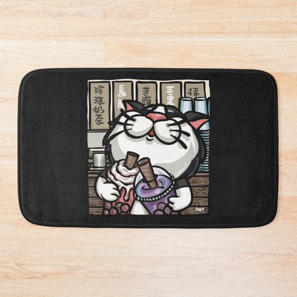 Item preview, BOBA-FELIS Bliss: Tuxedo Cat & Double Pearl Milk Tea / BOBA-FELIS 珍奶幸福：雙倍珍奶與賓士貓 / BOBA-FELIS 至福のタピオカ：ダブルタピオカミルクティーとタキシード猫 designed and sold by MeowdelStudio.