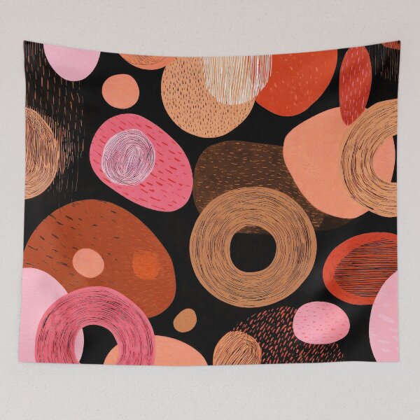 Item preview, Boho Earthtones, Terracotta Colors, And Pink Abstract Shapes designed and sold by DEC02.