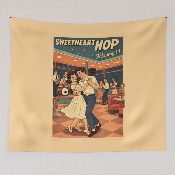 Item preview, Sweetheart Hop February 14 Vintage Dance Night designed and sold by RamyGallery.