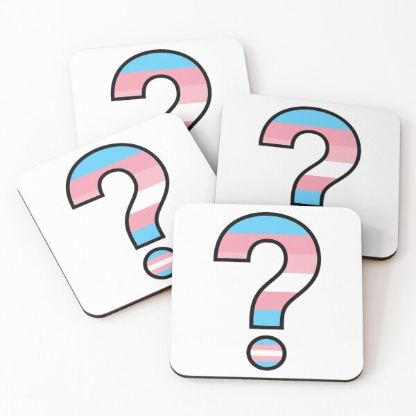 Item preview, Trans Pride Question Mark Transgender Flag Colors designed and sold by Owcomm.