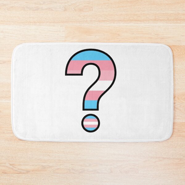 Item preview, Trans Pride Question Mark Transgender Flag Colors designed and sold by Owcomm.