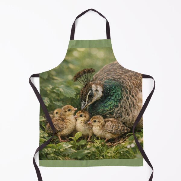 Item preview, Female Peacock Tending To Her Chicks designed and sold by CarolM.