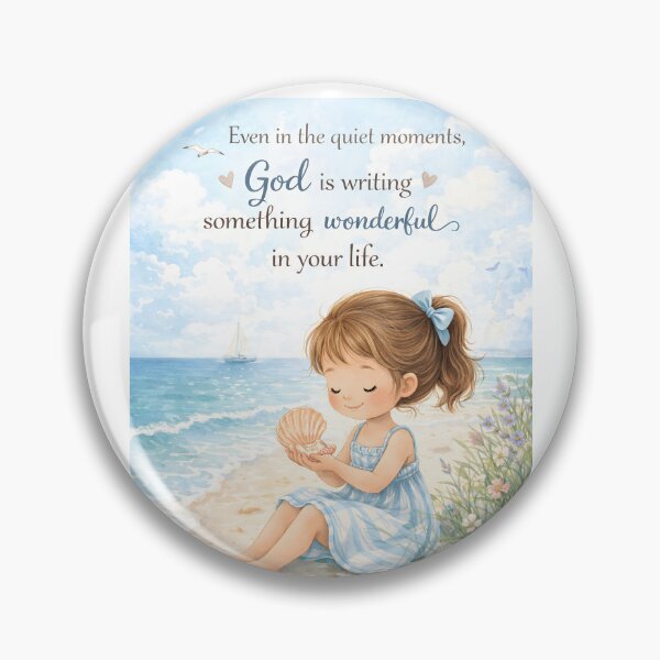 Item preview, God Is Writing Something Wonderful Christian Girl Beach Nursery Art designed and sold by LoveNurseries.