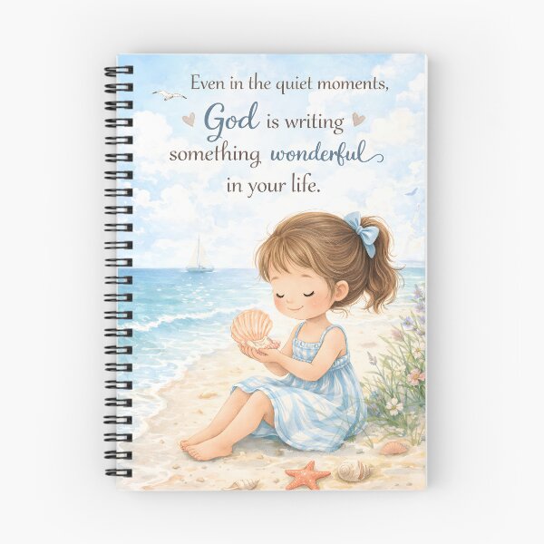 Item preview, God Is Writing Something Wonderful Christian Girl Beach Nursery Art designed and sold by LoveNurseries.