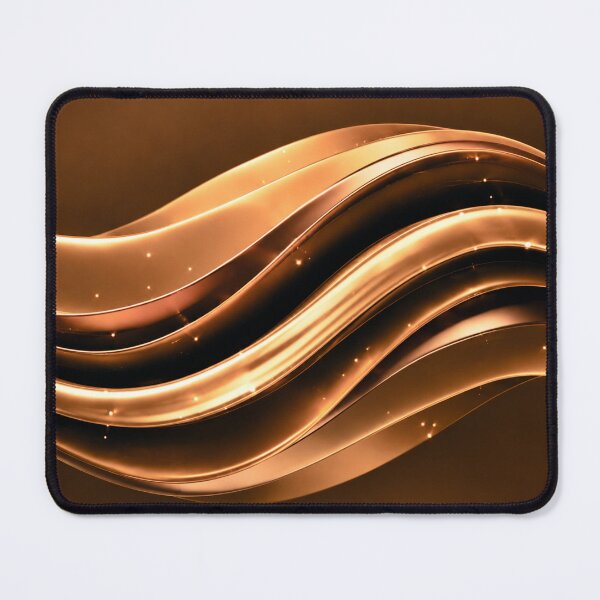 Item preview, Golden Liquid Waves Abstract Wallpaper designed and sold by IntelliMindDesigns.