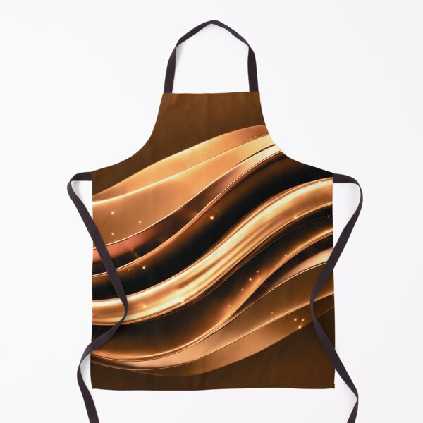 Item preview, Golden Liquid Waves Abstract Wallpaper designed and sold by IntelliMindDesigns.