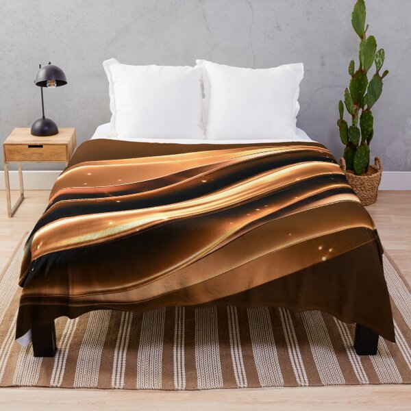 Item preview, Golden Liquid Waves Abstract Wallpaper designed and sold by IntelliMindDesigns.
