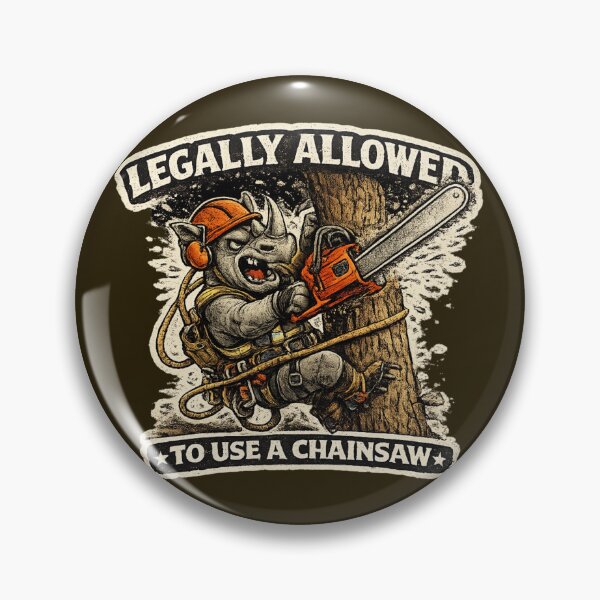 Item preview, Rhino Arborist with chainsaw Design designed and sold by Meandmyshop.
