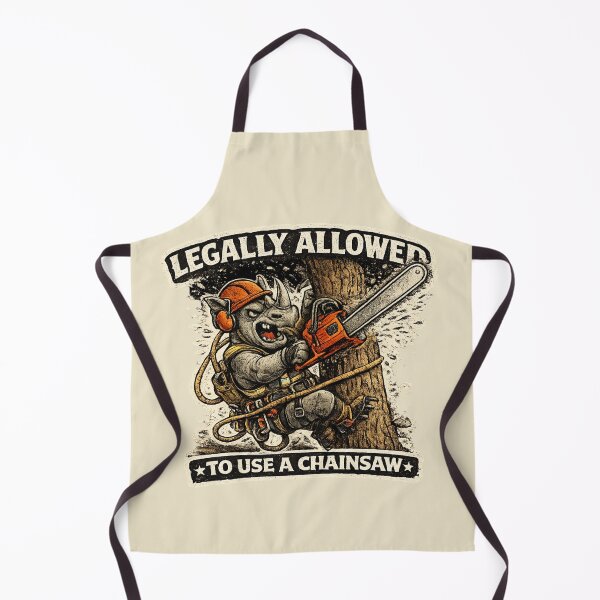 Item preview, Rhino Arborist with chainsaw Design designed and sold by Meandmyshop.