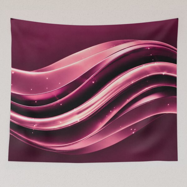 Item preview, Pink Neon Liquid Waves Abstract Wallpaper designed and sold by IntelliMindDesigns.
