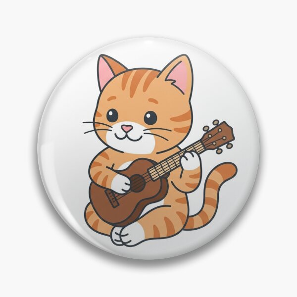 Item preview, Cute Orange Tabby Cat Playing Ukulele Kawaii Music Lover Gift designed and sold by Owcomm.